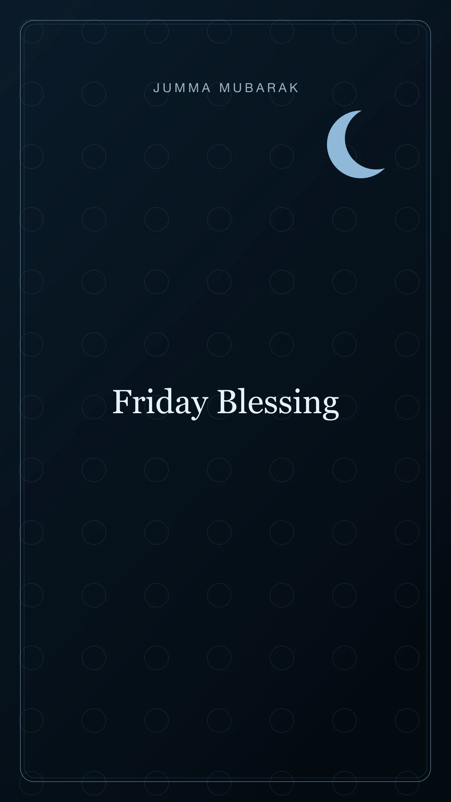Original night Jumma Mubarak background card saying Friday Blessing.