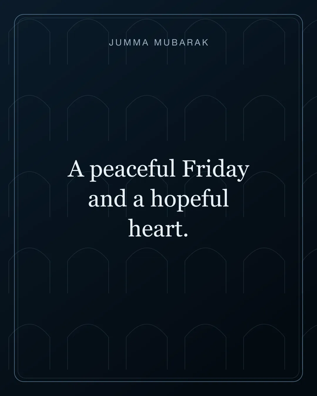 Night sky Jumma Mubarak image with a peaceful and hopeful message