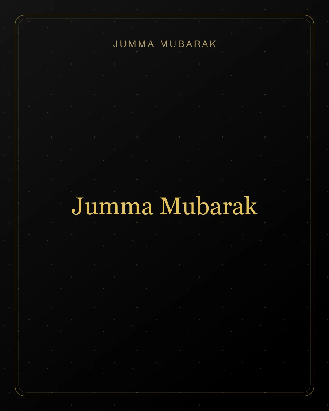 Black and gold starry Jumma Mubarak image