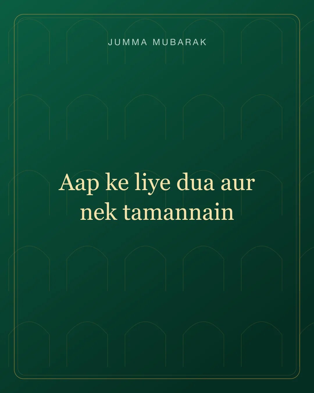 Original Roman Urdu Jumma Mubarak card about dua nik tamanna.