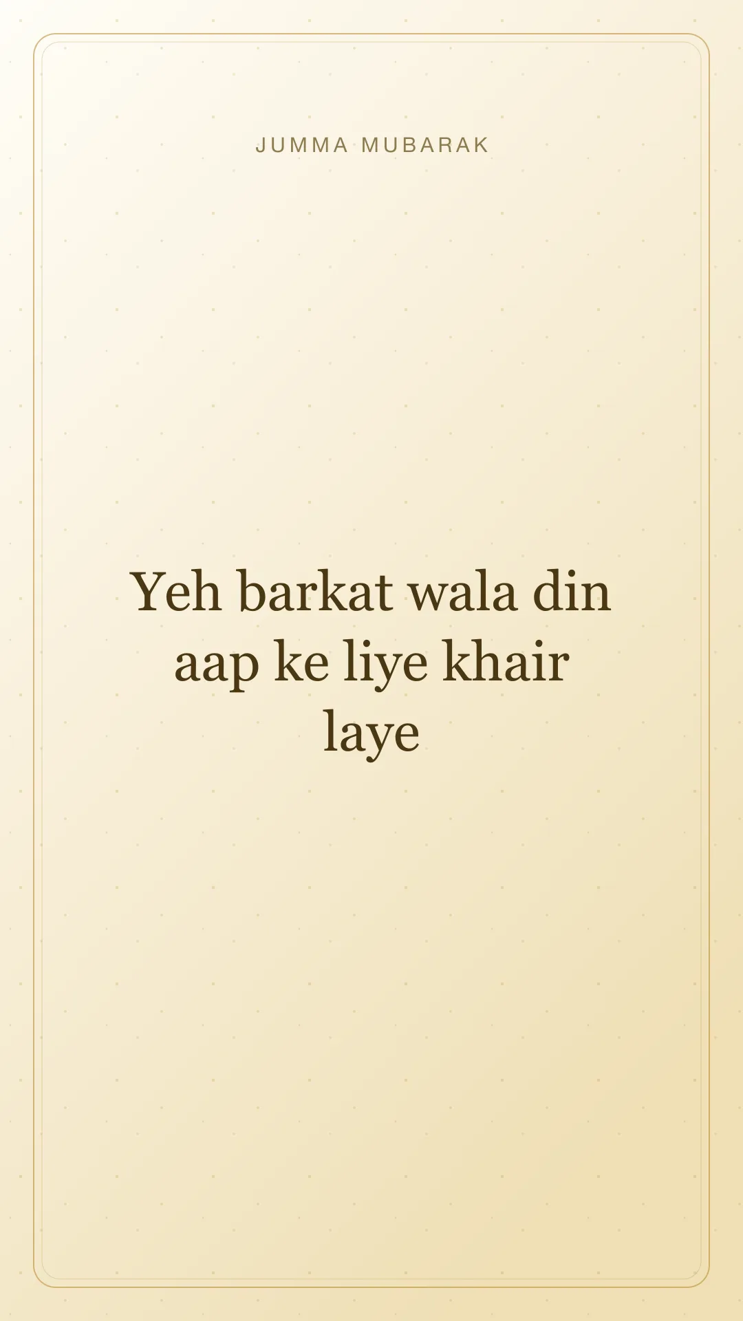 Original Roman Urdu Jumma Mubarak card about khair laye.