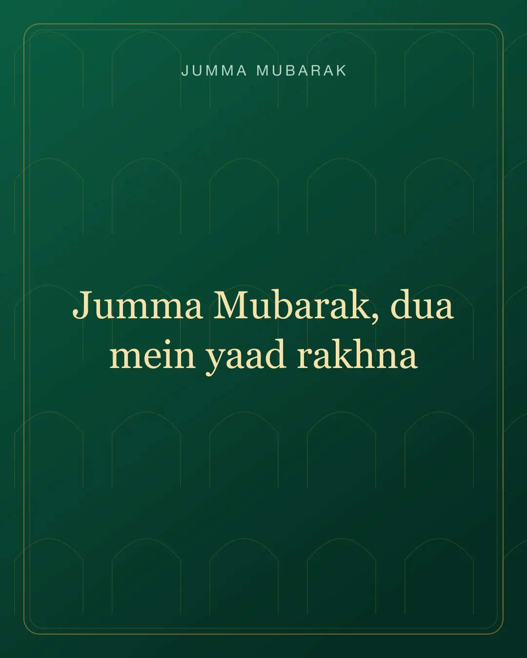 Original Roman Urdu Jumma Mubarak card about yad rakhna.