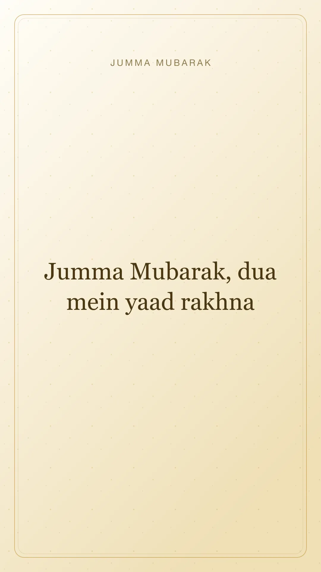 Original Roman Urdu Jumma Mubarak card about yad rakhna.