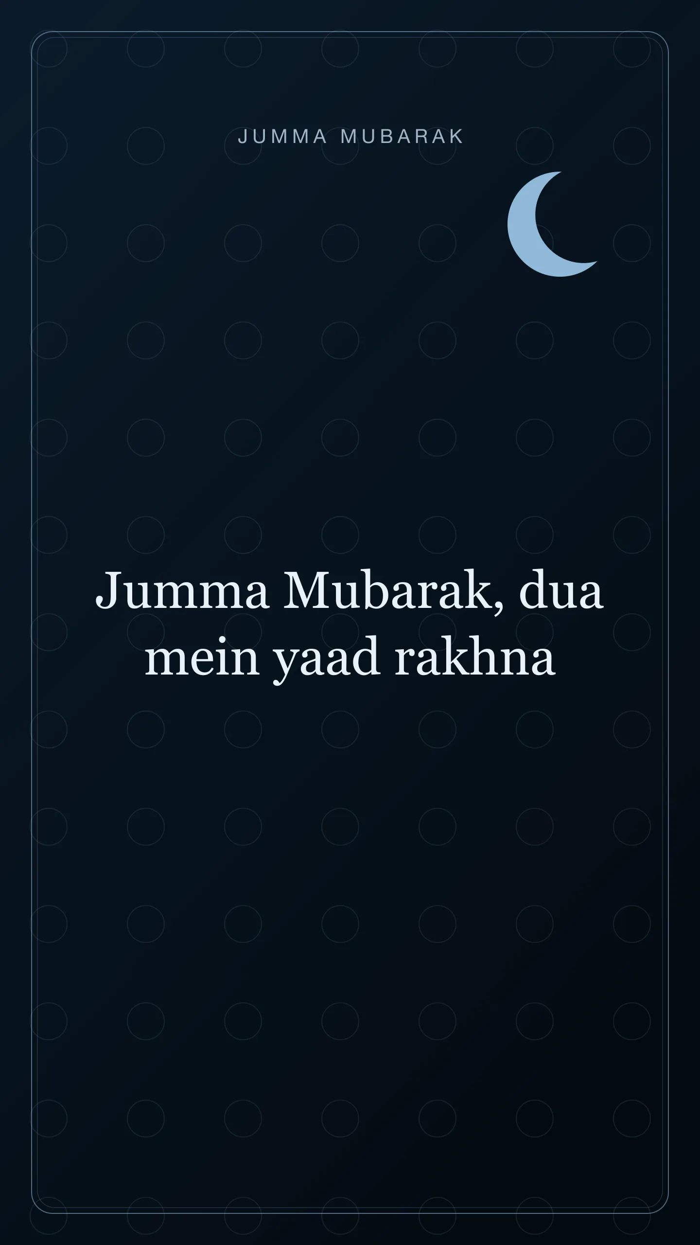 Original Roman Urdu Jumma Mubarak card about yad rakhna.